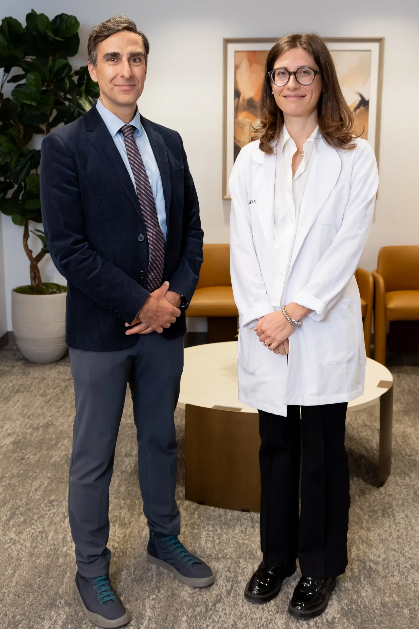 Dr. Lashkari and Sarah Katz.