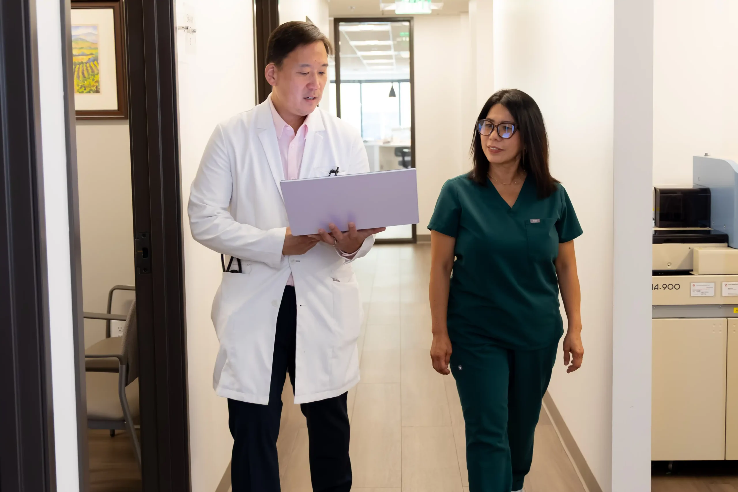 Dr. Ho and a staff member.